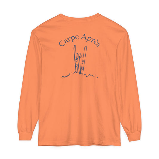 Carpe Après - Ski (OG) - Long Sleeve Tee (Small graphic on front, large graphic on back)