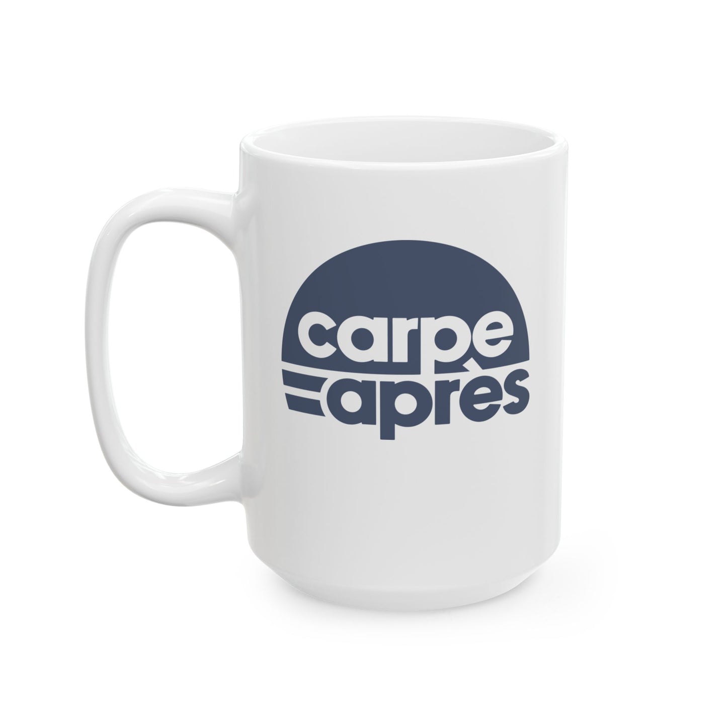 Carpe Apres Logo - Ceramic Mug, (15oz)